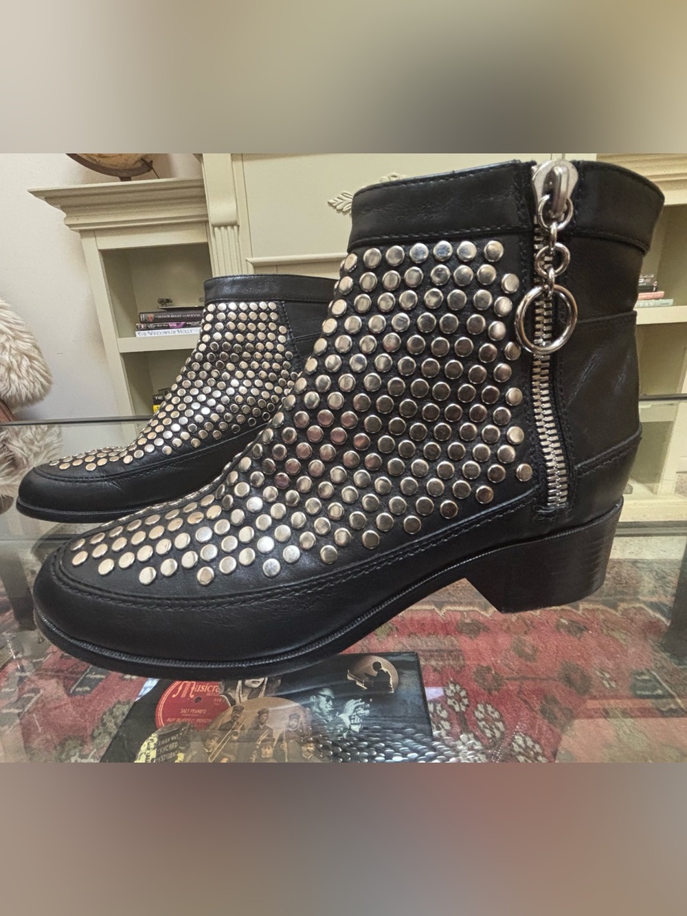 🔥 PROENZA SCHOULER Studded Leather Ankle Boots EU 39 US 9 EUC 🔥 - Picture 2 of 7